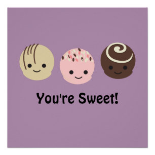 Poster Truffes au chocolat mignonnes