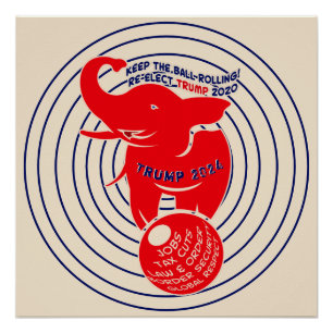 Poster Trump 2024 : Garder le ballon en marche