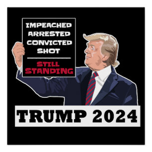 Poster Trump 2024 Toujours Président Élection USA