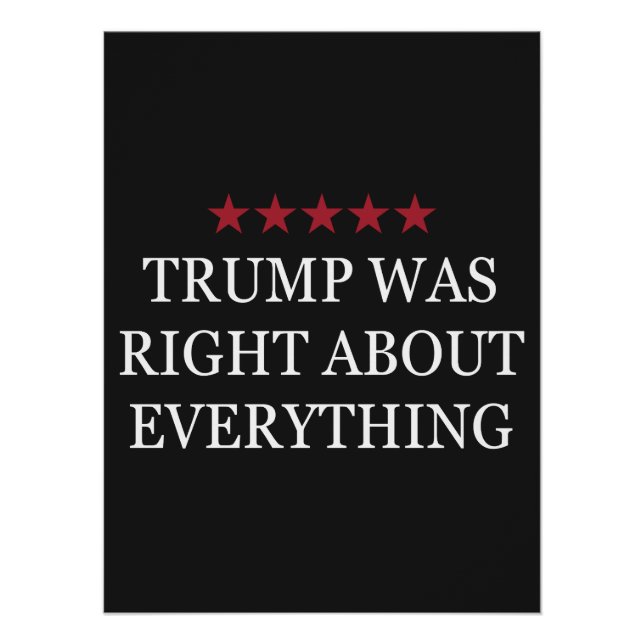 Poster Trump avait raison sur tout  (Devant)