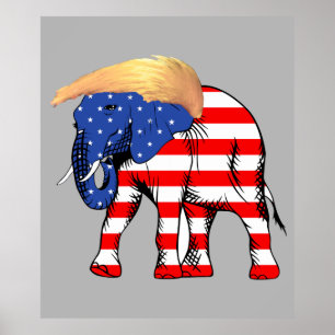 Poster Trump Bad Hair Elephant Value, ZSSG