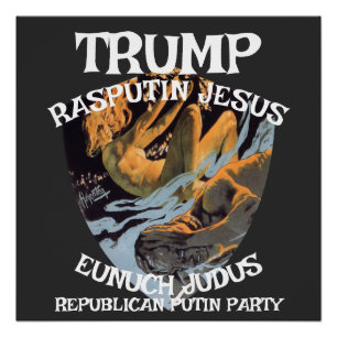 Poster Trump Kaiser BillDictateur allemand Fasciste Czar