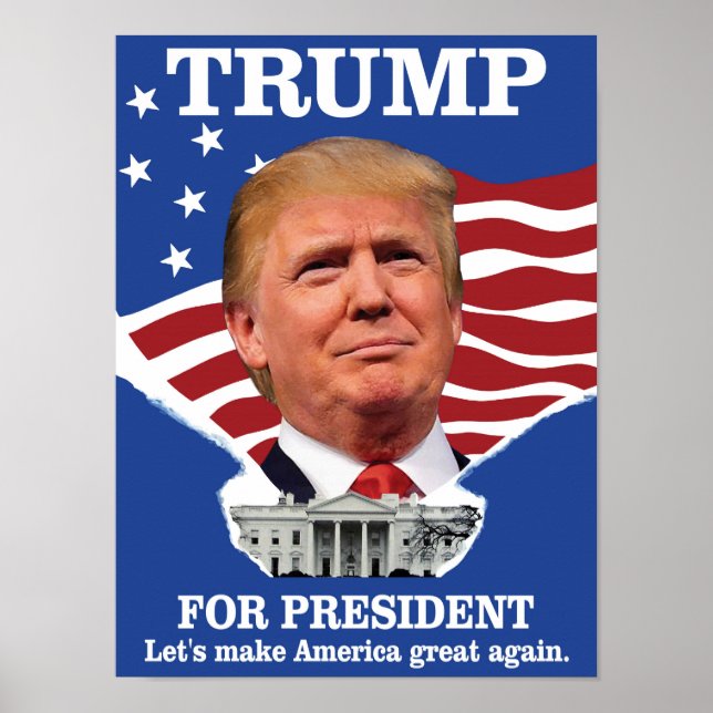 Poster Trump Pour Président Ronald Reagan (Devant)