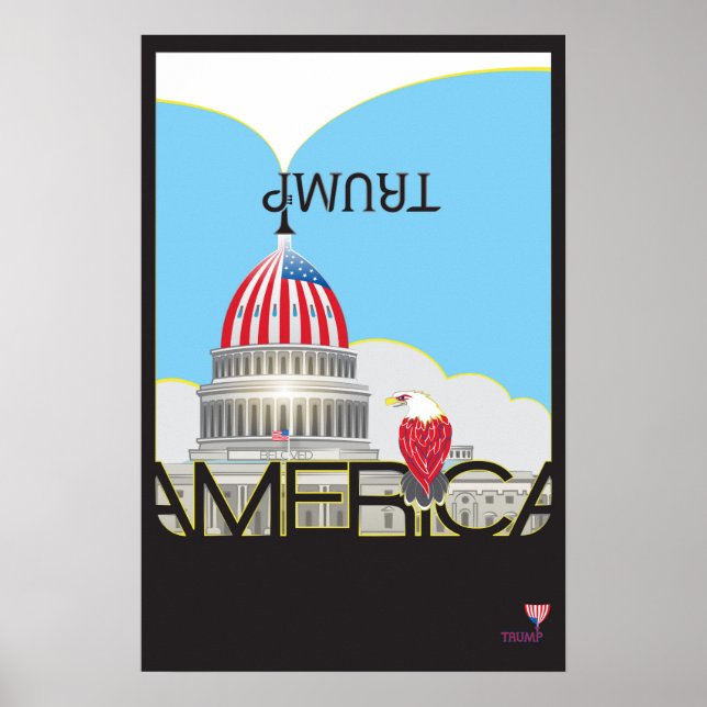 Poster Trumpet et Capitole TRUMP avec le logo TRUMPet et  (Devant)
