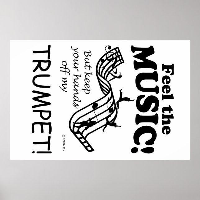 Poster Trumpet Ressent La Musique (Devant)