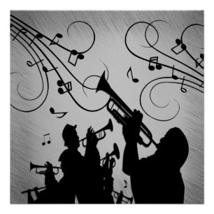 Poster Trumpet Section Grey Music Design