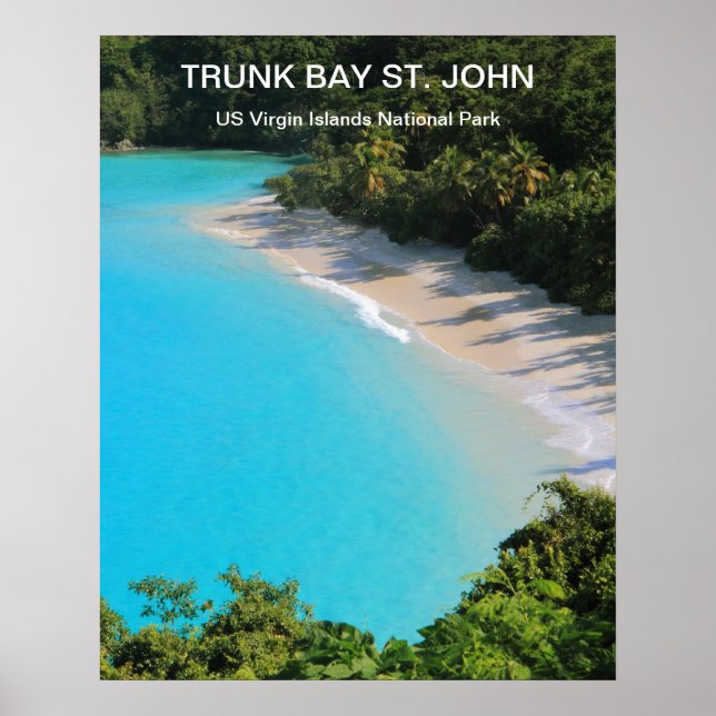 Poster Trunk Bay, St, John, USVI National Park (Devant)