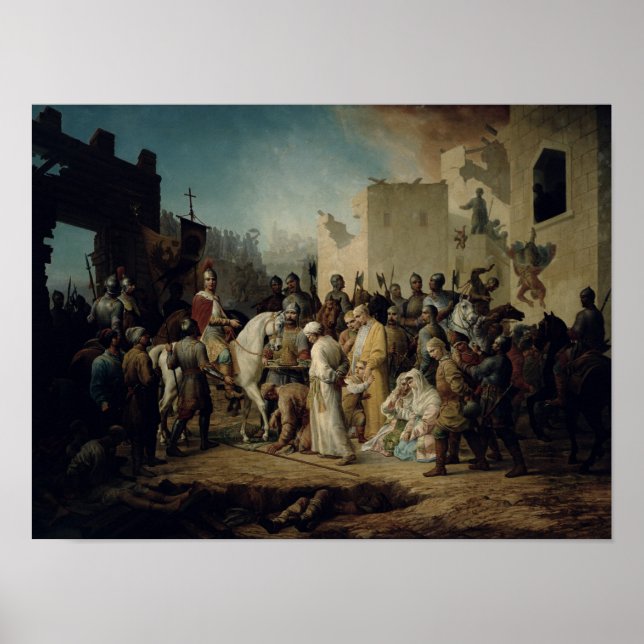 Poster Tsar Ivan IV conquérant Kazan en 1552, 1894 (Devant)