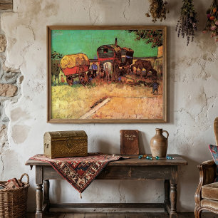 Poster Tsiganes avec Caravanes par Vincent van Gogh