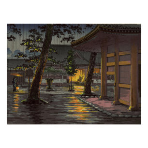 Poster Tsuchiya Koitsu Takanawa Sengakuji Temple Impressi
