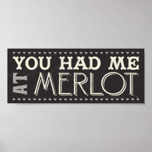 Poster Tu m'as eu à Merlot