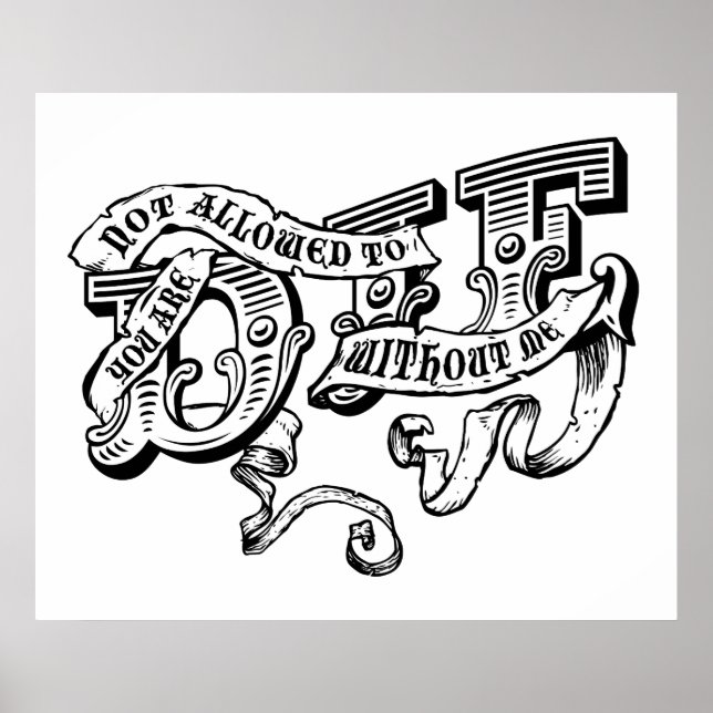 Poster tu n'es pas autorisé à mourir sans moi (Devant)