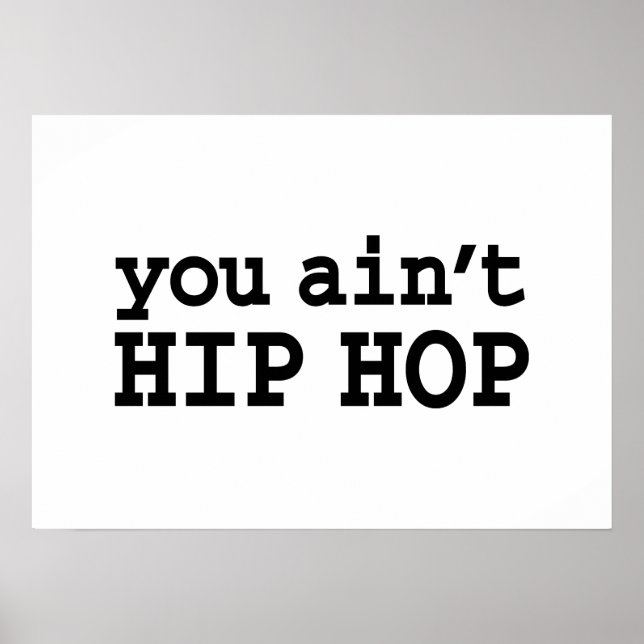 Poster tu n'es pas HIP HOP (Devant)