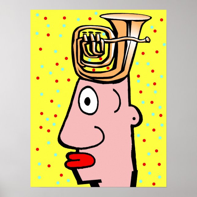 Poster Tuba Head (Devant)
