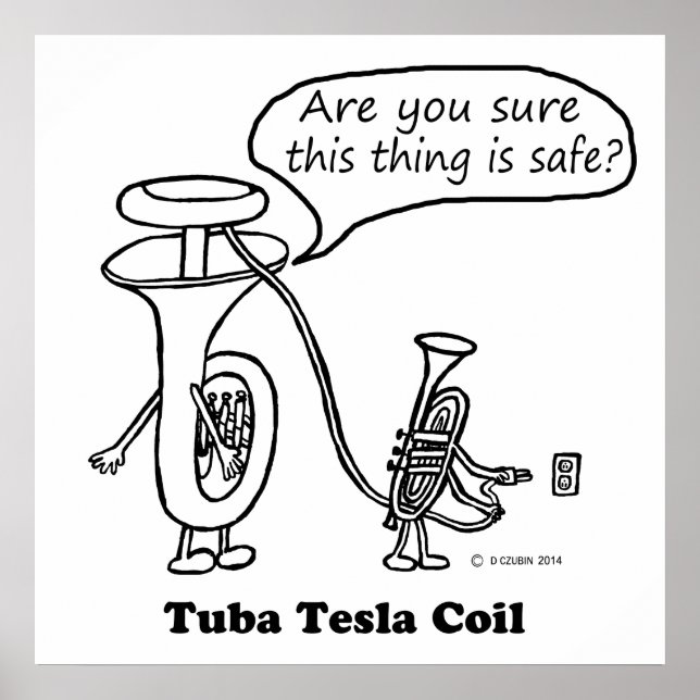 Poster Tuba Tesla Coil (Devant)
