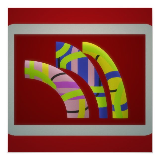 Poster Tubes design d'art graphique moderne sur prune som (Devant)