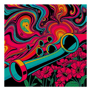 Poster Tubulaire Floral 1