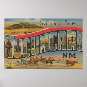 Poster Tucumcari, Nouveau Mexique - grandes scènes de