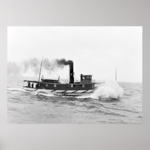 Poster Tugboat William Sprague, fin du XIXe siècle