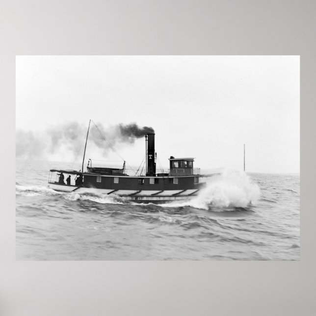 Poster Tugboat William Sprague, fin du XIXe siècle (Devant)