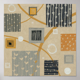 Poster Tuiles graphiques abstraites