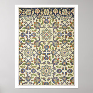 Poster Tuiles murales de Qasr Rodouan, de 'L'art arabe vu