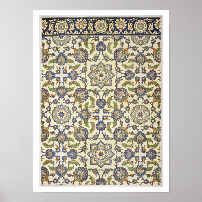 Poster Tuiles murales de Qasr Rodouan, de 'L'art arabe vu (Devant)