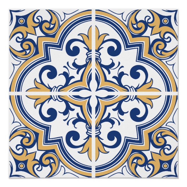 Poster Tuiles portugaises 1 (Devant)
