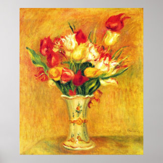 Poster Tulipes de Pierre Renoir, Impressionnisme Vintage