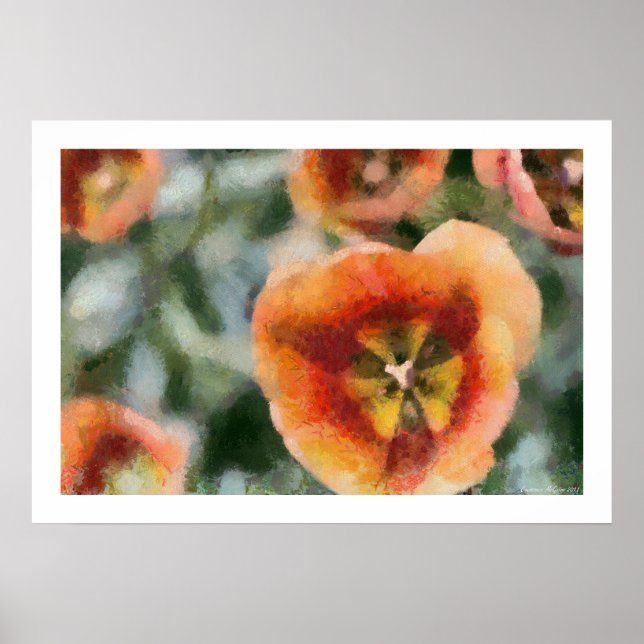 Poster Tulipes peintes (Devant)