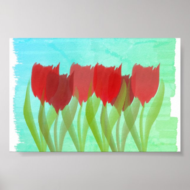Poster Tulipes personnalisées (Devant)
