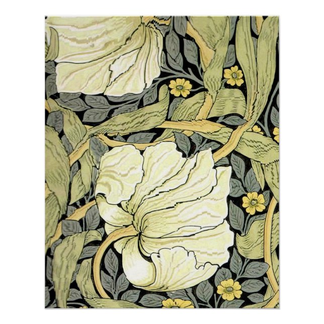 Poster Tulipes Pimpernel Art Botanique de William Morris (Devant)