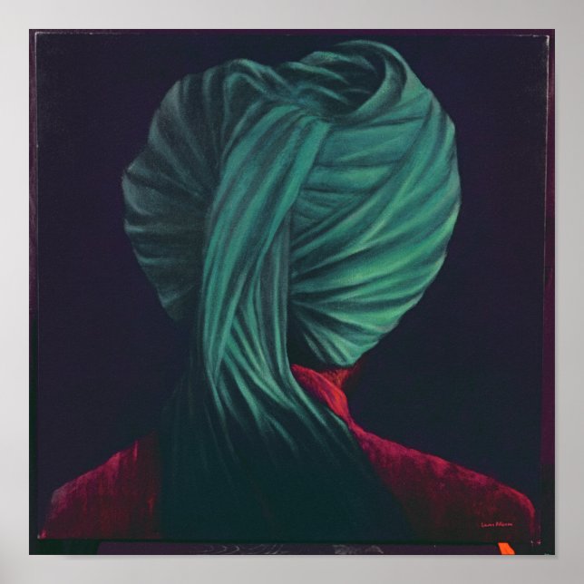 Poster Turban vert (Devant)