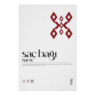 Poster turcique Motif Saç Bağı (Élastique à cheveu