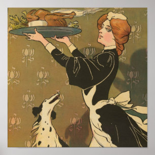 Poster Turquie victorienne de Thanksgiving vintage