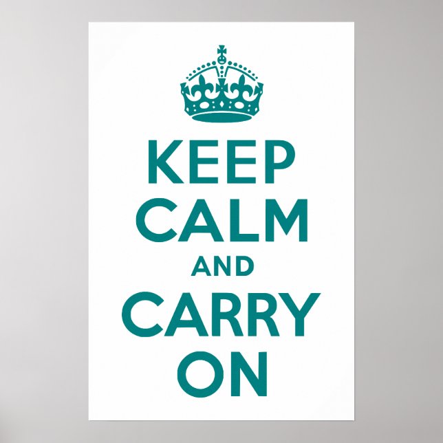 Poster Turquoise Calme et marche (Devant)