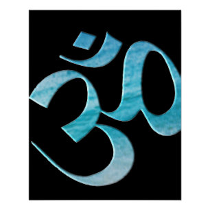 Poster Turquoise Om