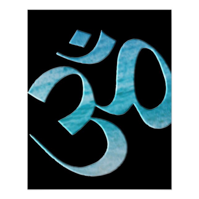 Poster Turquoise Om  (Devant)