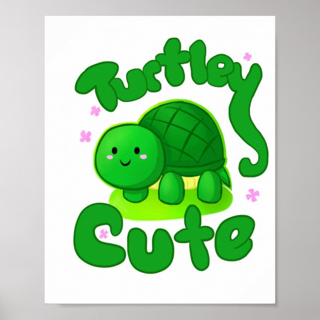 Poster Turtle Cute (Devant)
