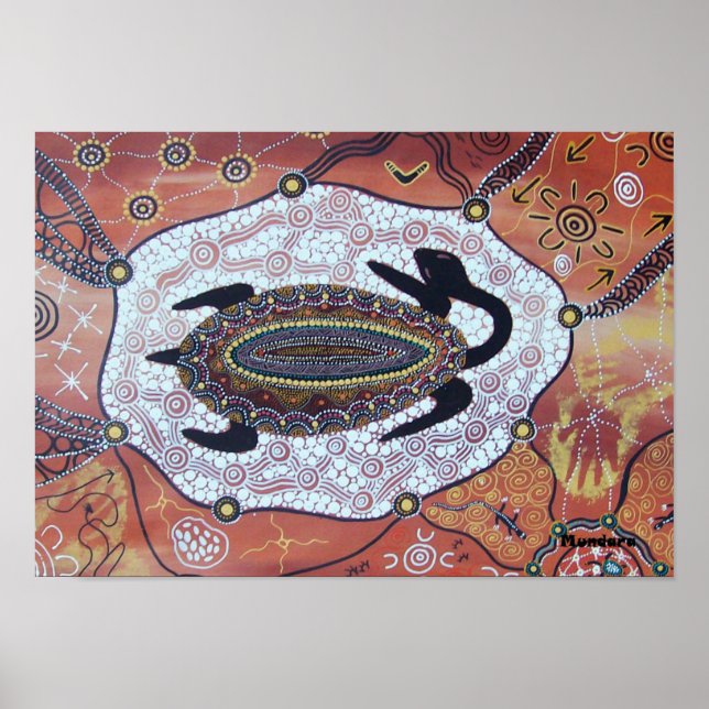 Poster TURTLE DREAMING Canvas Imprimer par Mundara (Devant)