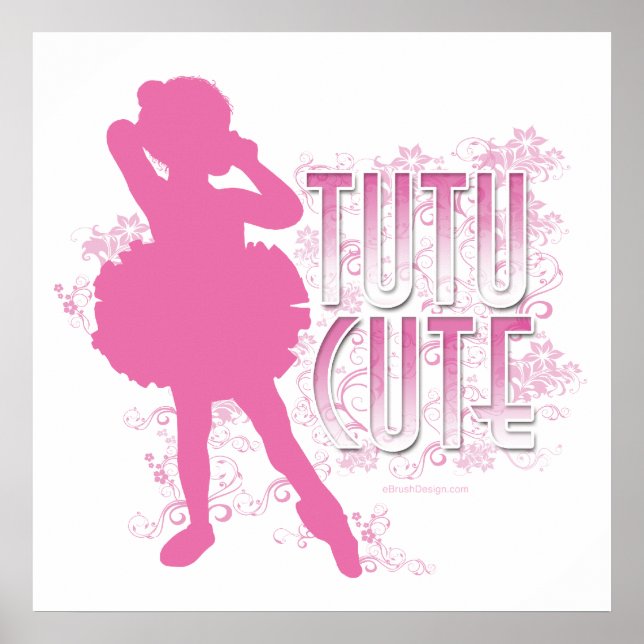 Poster Tutu Cute (Rose) (Devant)
