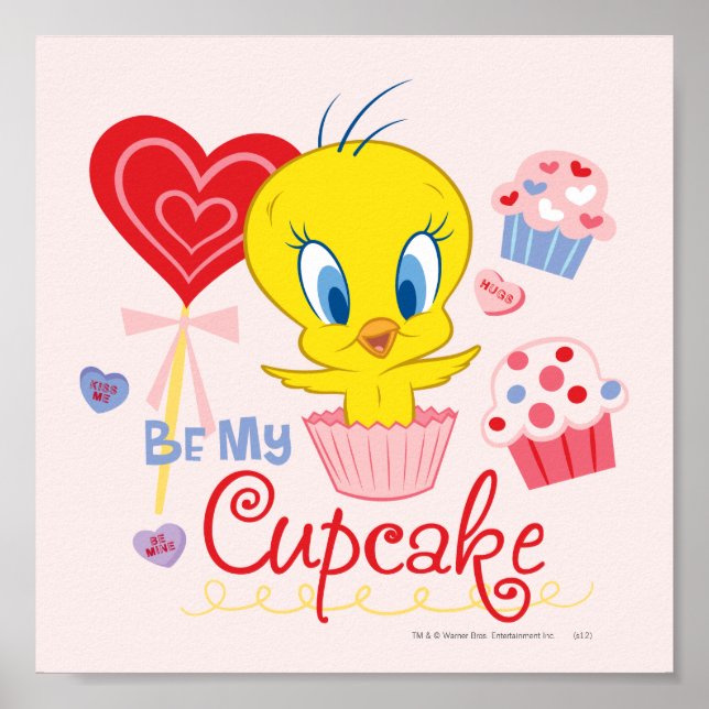 Poster TWEETY™ Be My Cupcake (Devant)