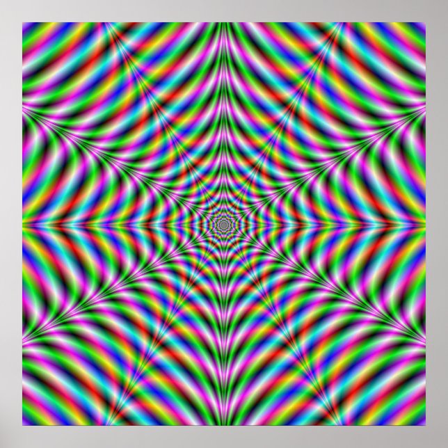 Poster  Twelve Pointed Psychedelic Web (Devant)