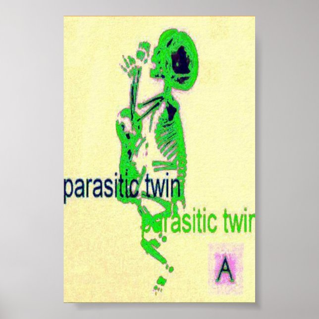Poster Twin parasite (affiche) vert (Devant)