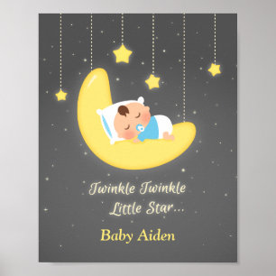 Poster Twinkle Twinkle Little Star Baby Nursery Décor