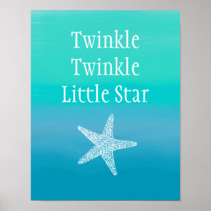 Poster Twinkle Twinkle Little Star Poisson (Plage de l'Oc