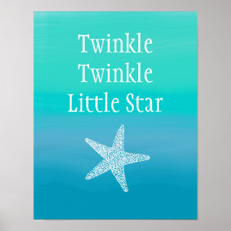 Poster Twinkle Twinkle Little Star Poisson (Plage de l'Oc