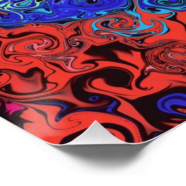 Poster Twirlers colorés Abstraits / (Coin)