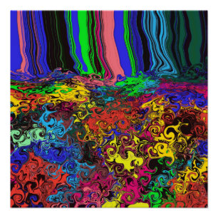 Poster Twirlers colorés Abstraits / Poussés /