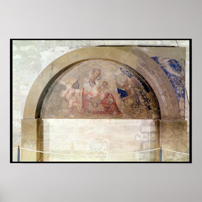 Poster Tympanum représentant la Vierge de l'Humilité (Devant)